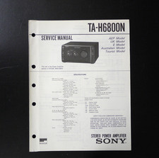 Original SONY TA-H6800N Amplifier/Verstärker Service Manual/Service AnleitungS27