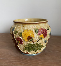 A Large Indian Tree Hand Painted Planter Staffordshire Pottery - H J Wood 702 