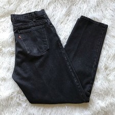 VTG LEVI'S ORANGE TAB BLACK STRAIGHT LEG JEANS