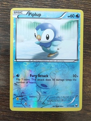 Piplup 27/108 Dark Explorers Reverse Holo Pokemon Card NM