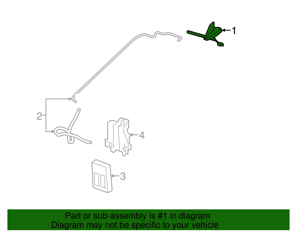 Antena de radio digital GM XM genuina 25775201 Foto 2 de 2
