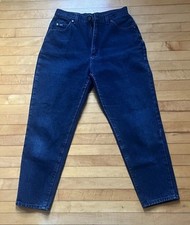 Vintage Lee Made In The USA Dark Wash Women  s Jeans 12 Pet