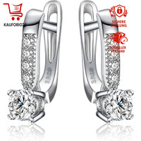 Creolen Ohrringe 925 Sterling Silber 1Ct Zirkonia Rosegold Geschenk Frauen