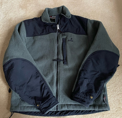 VTG EMS Polartec Jacket W's S Green Fleece Full Zip Vented 90s Outdoor Polartec
