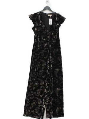 Rebecca Taylor Damen Jumpsuit UK 8 schwarz Viskose mit Seide Overall