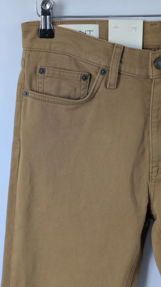Mens GANT Mustard Jeans New with Tags W30 L34 Regular Fit - Image 2 of 4