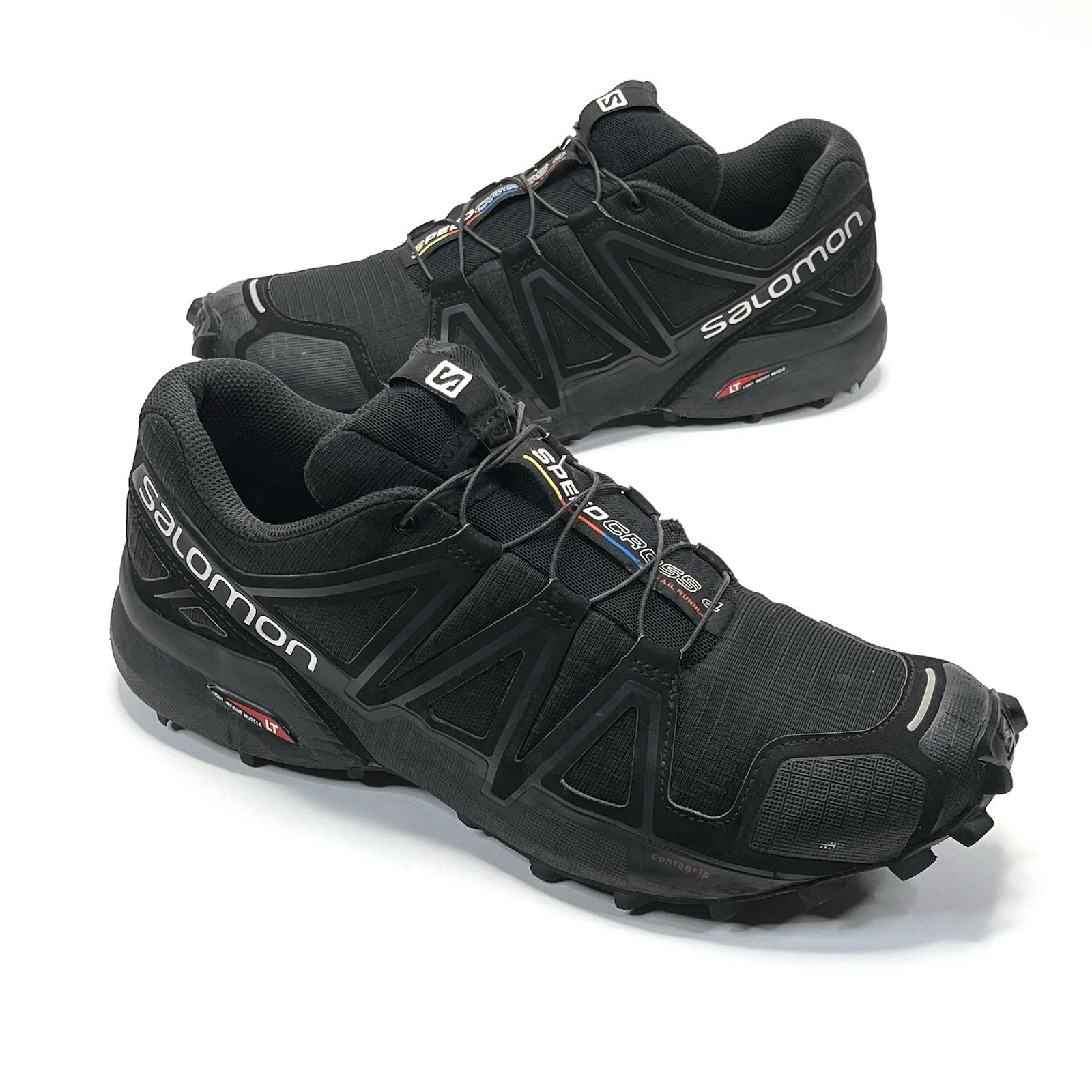 Salomon Speedcross 4 Black Mens Shoes Size 10.5 Trail Hiking