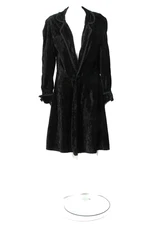 Vintage Y2K JEANNIE NITRO Black Velvet Whimsy Gothic Cloak Long Jacket sz M /005