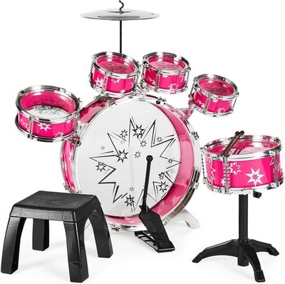 Best Choice Products 11-Piece Kids Beginner Acoustic Drum Set with Bass Drum