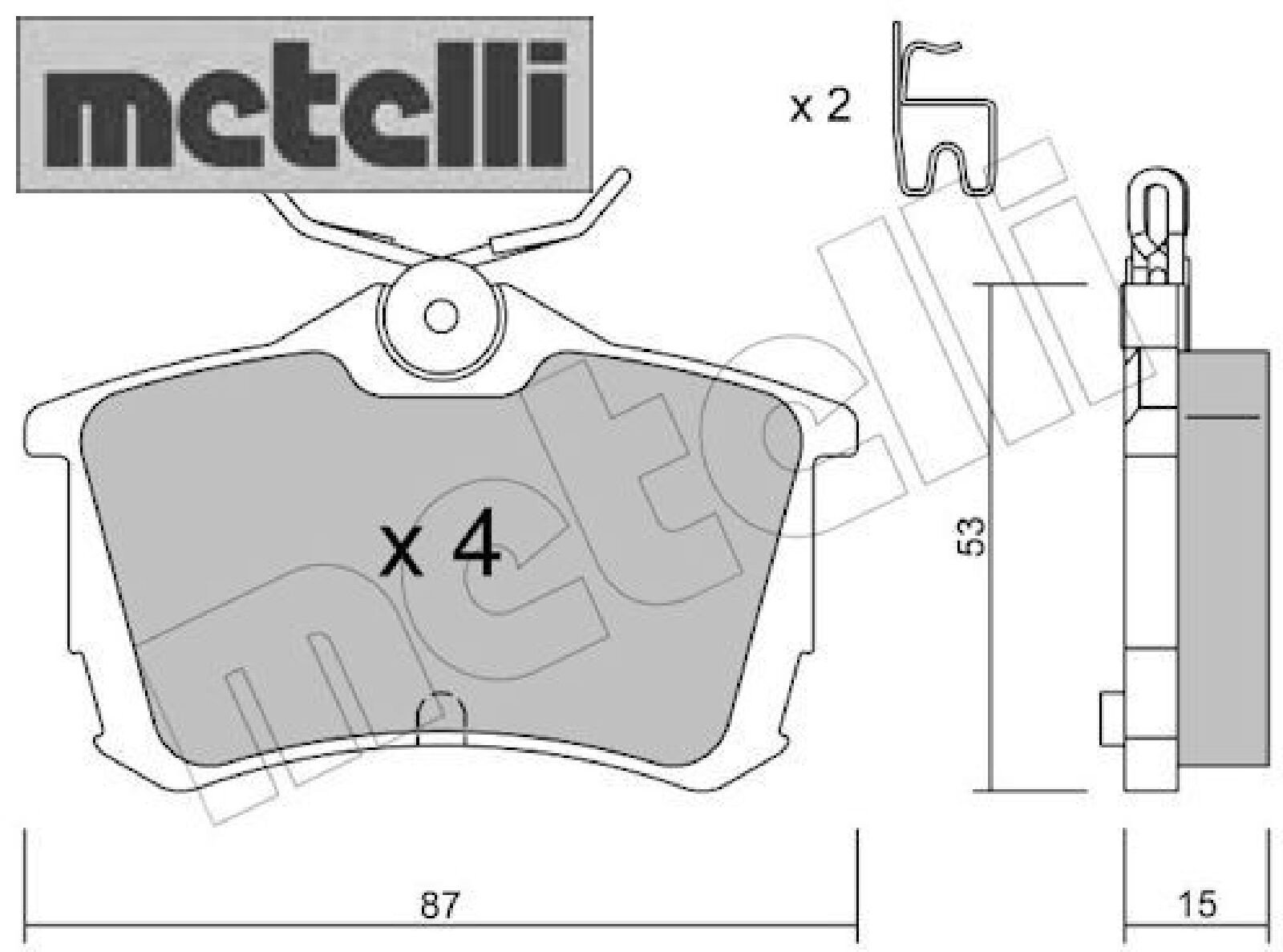 metelli 22-0465-0 Bremsbelagsatz für Scheibenbremse Bremsbelagsatz für Honda
