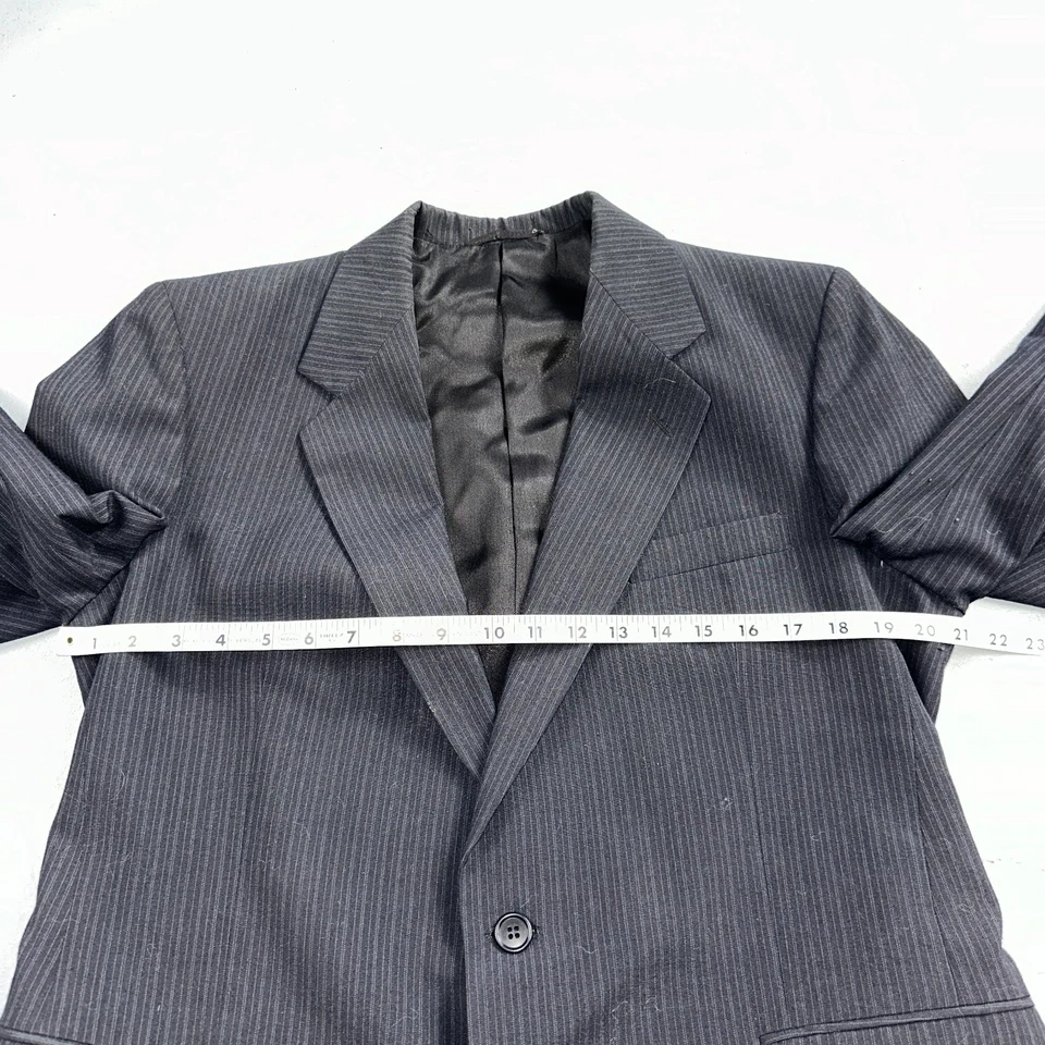 De Colección Para Hombres 3 Piezas Traje 42 Chaqueta Abrigo Pantalones Chaleco Negro Rockabilly Años 70 Tendencia Americana Foto 4 de 4