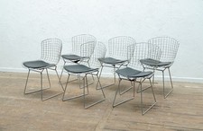 6 HARRY BERTOIA 420 WIRE SIDE DINING CHAIRS MID CENTURY DESIGN DELIVERY OPTION