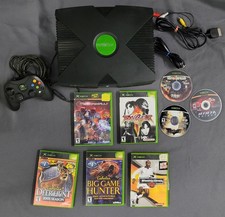 Xbox Original Console Bundle with 8 Games Controller TESTED with Cords