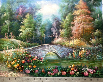 Original Oil Painting - Stone Bridge