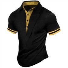 Men's Short Sleeve Slim Fit Polo Shirts Summer Shirts Casual Golf Shirt