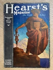 HEARST'S MAGAZINE (Sep 1912): Rare Original Cover by MAXFIELD PARRISH "Hermes"