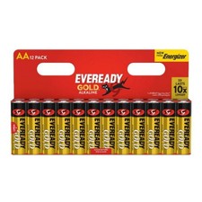 12 x EVEREADY AA GOLD Alkaline Batteries 1.5V ALKALINE LR6