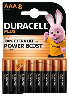 8 x Duracell AAA Micro Plus LR03 Batterien100% LANGLEBIGER* Power Boost 1 x 8er