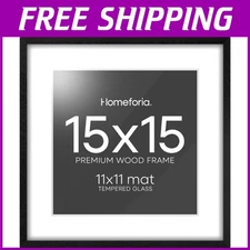 Black Wood Frame 15x15 - High End Oak Square Picture Frame