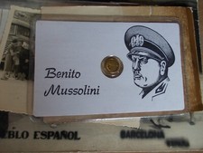 Benito Mussolini - Moneta 10 lire Dorata Commemorativa Fascismo -- rara--
