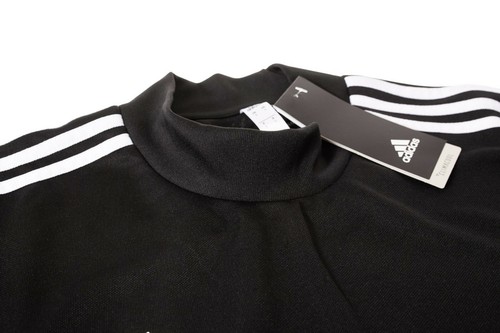 Mens Adidas Tiro 19 Training Top Black ClimaCool Mockneck Long Sleeve Top NEW - Picture 3 of 5