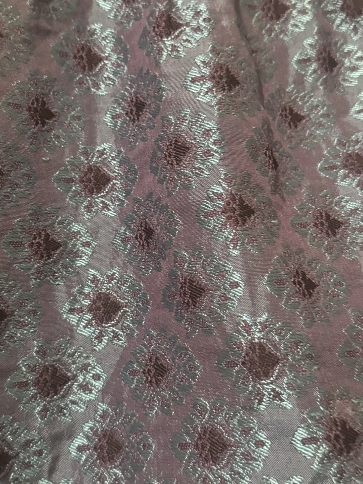 Minifalda formal de brocado de metal forrada floral púrpura y azul Peek Girls; XL (10) Foto 3 de 4