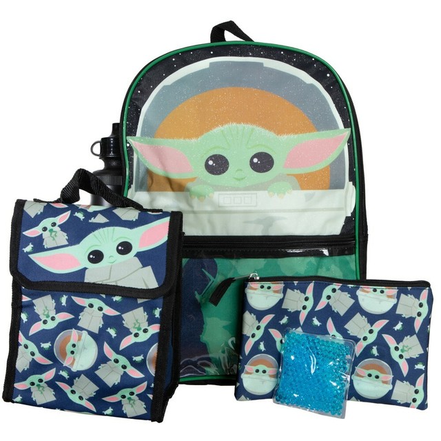 Star Wars The Child Backpack and Lunch Box 5 Piece Set - Mandalorian Star Wars The Child Backpack and Lunch Box 5 Piece Set - Mandalorian