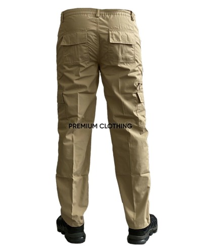 NEW Mens MIAN Trousers Elasticated Cargo Combat Multi Pocket Long Pants Jeans  - Picture 5 of 20