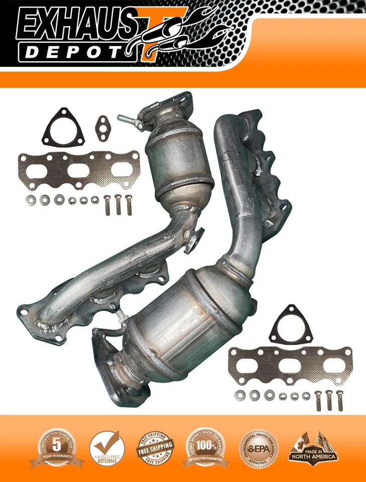 Juego convertidor catalítico colector para Suzuki Grand Vitara 2.5L 99-05 izquierda + derecha Foto 2 de 4