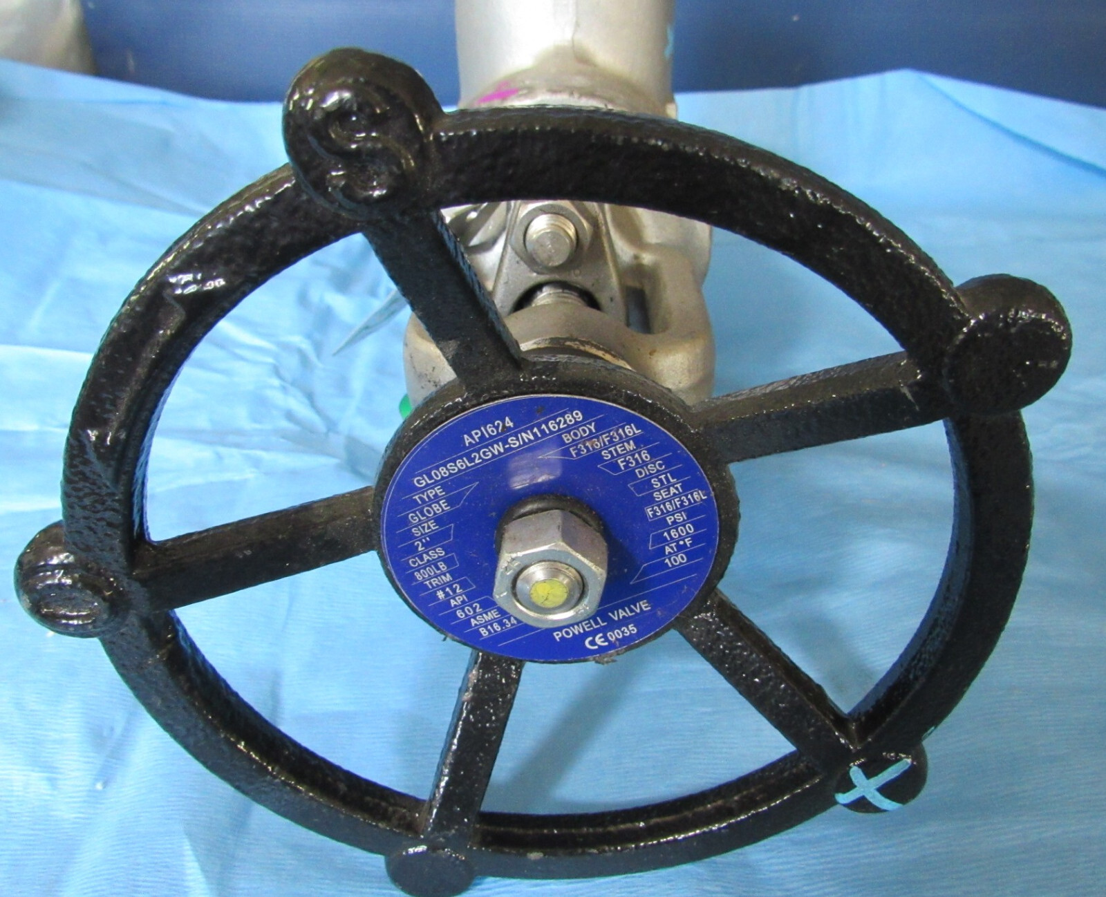 New POWELL HL38L-NACE-LE Globe Valve 2" Class 800 Socket Weld Stainless