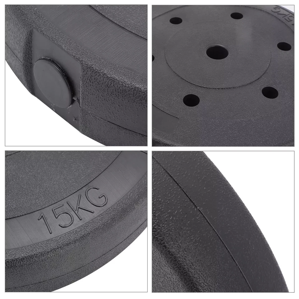 2x 15KG Weight Plates for Gym Barbell Vinyl 1" Standard Home Dumbbell Discs - Image 4 of 4