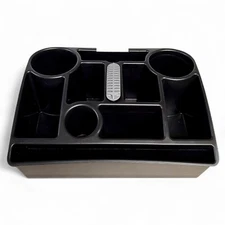 Vehicle Seat Organizer Car Storage Caddy Carrying Handle Two 3.5" Cup Holders