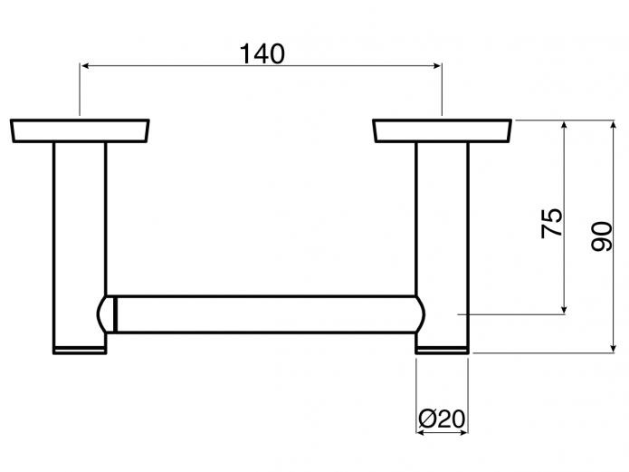 Phoenix GEN X TOILET ROLL HOLDER Double Fixing With Swing Arm CHROME