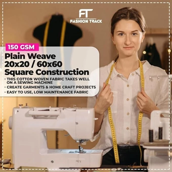 Muslin Fabric/Textile - Medium Weight - 100% White Cotton (60in Wide) - Image 4 of 4