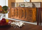 Kolonialstil Sideboard groß Holz massiv Akazie Kommode Schrank Akazienholz