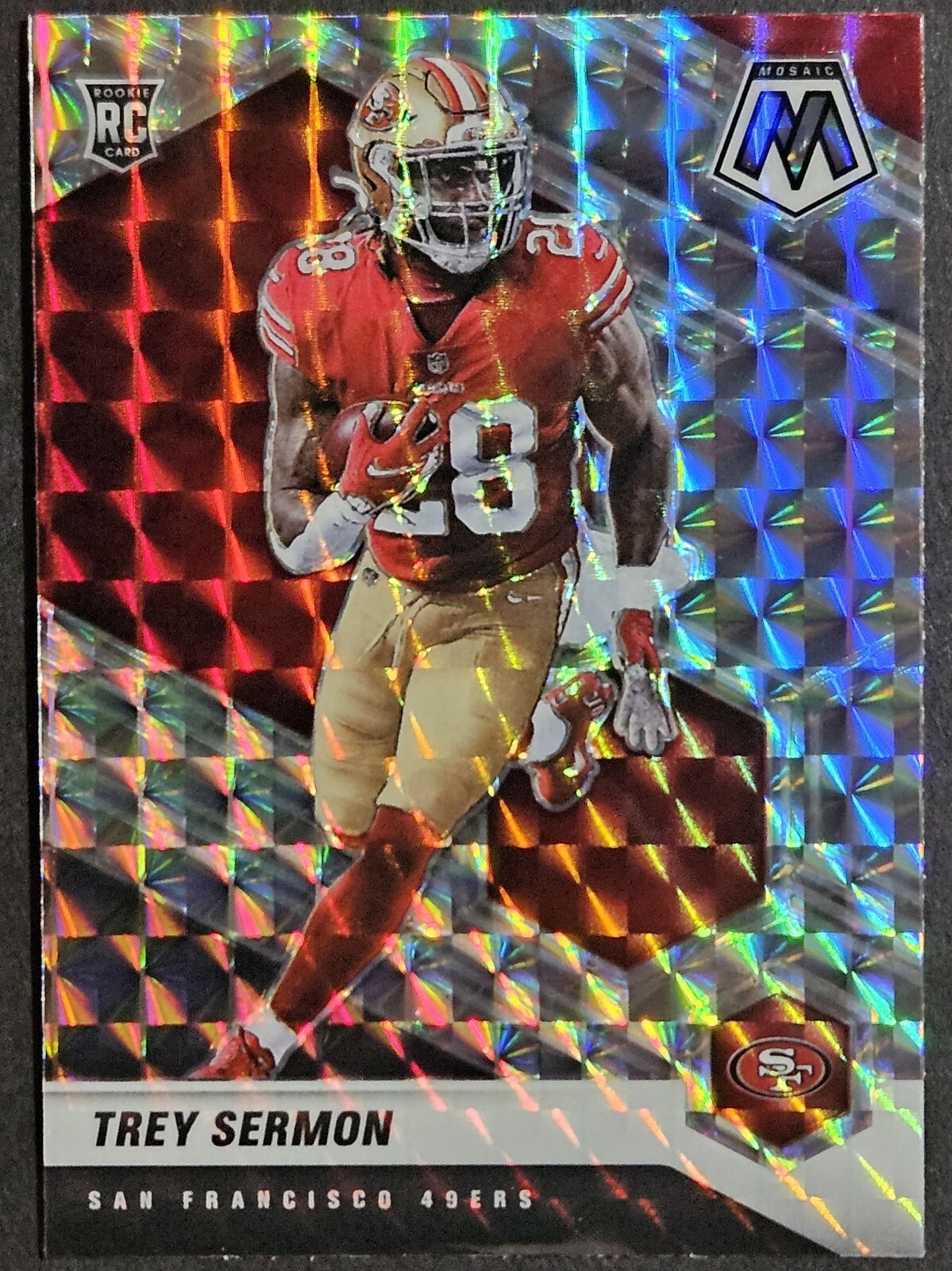 2021 Panini Mosaic Silver Mosaic Prizm #324 Trey Sermon Rookie RC Buckeyes 49ers