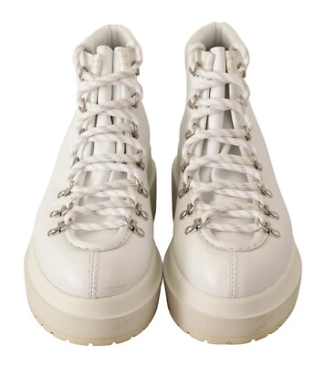 MAISON MARGIELA MM6 Shoes White Leather Lace Up Sneakers