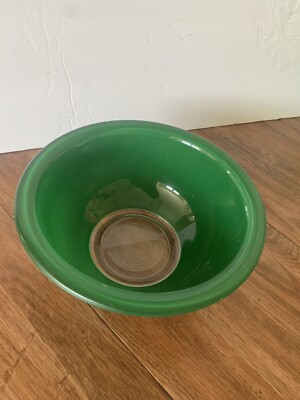 Vintage PYREX 322 Green Clear Bottom Nesting Bowl | eBay