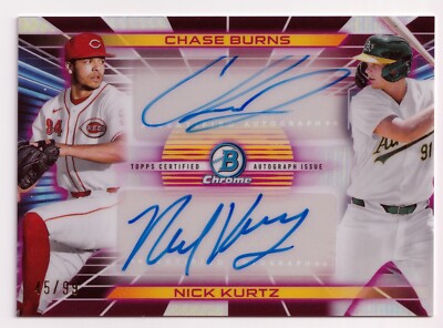 2024 BOWMAN CHROME DRAFT - DUAL PROSPECT - AUTO - NICK KURTZ 
