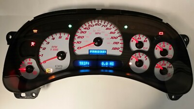 03 04 05 06 FACTORY REBUILT CUSTOM SS GAUGE RED LED SUBURBAN DENALI CLUSTER RB