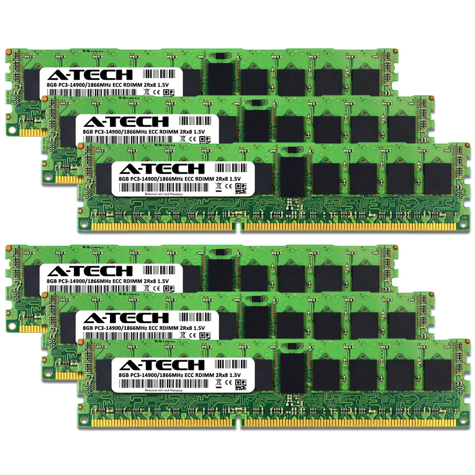 48GB 6x 8GB PC3-14900R RDIMM ASUS RS700-E7/RS4-C RS700-E7/RS8 Memory RAM - Image 2 of 3