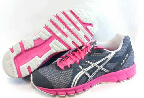 Para Mujer Asics Rush 33 T1H7N 9701 Blanco de Titanio Rosa Neón Zapatos  tenis de correr | eBay