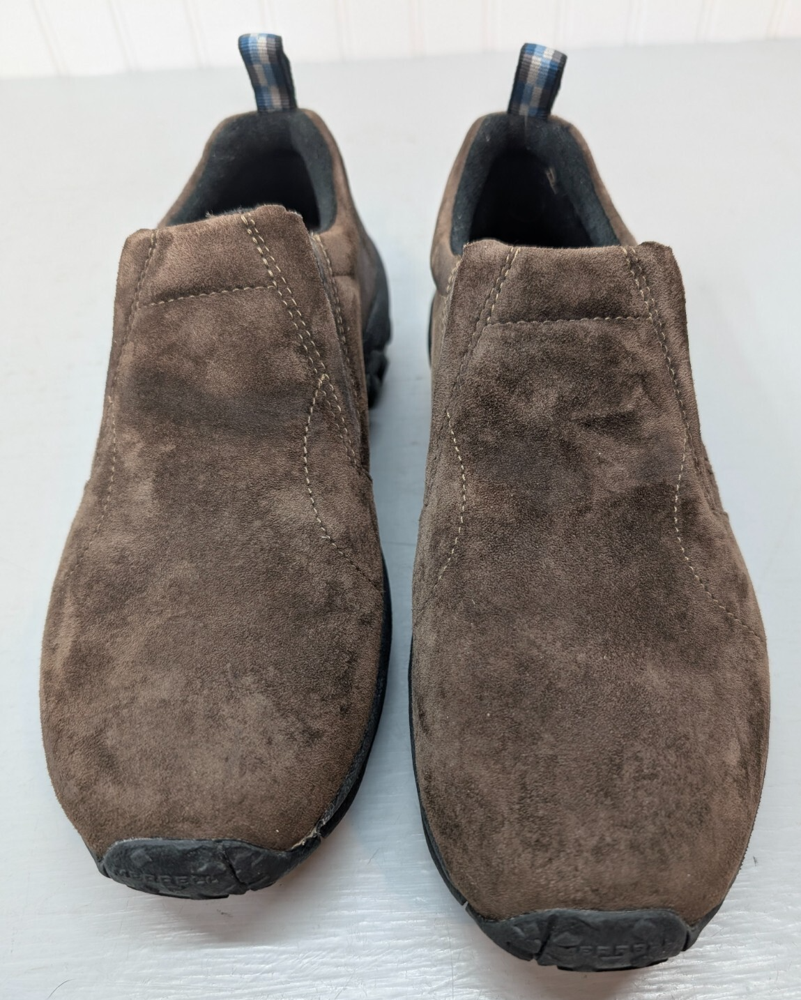 Merrell J63829 Jungle Moc scamosciato fudge marrone scarpe da trekking slip on da uomo US 8