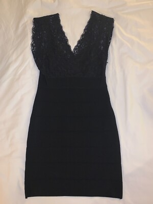 BEBE Cutout Lace Bandage Dress, BLACK, Size Medium | eBay BEBE Cutout Lace Bandage Dress, BLACK, Size Medium | eBay
