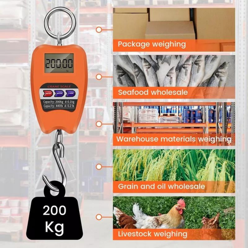 Crane Scale Weighing Digital Industrial Hanging Scale 200Kg / 441Lb Heavy Duty - Picture 4 of 10