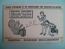 BUVARD PUBLICITAIRE ANCIEN / CAISSE D'EPARGNE ET DE PREVOYANCE DES BDR N° 3