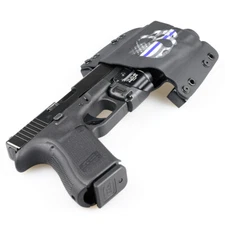 OWB Holster for Handguns with TLR-8 - 50+ Gun Models - SKULL BLUE LINE