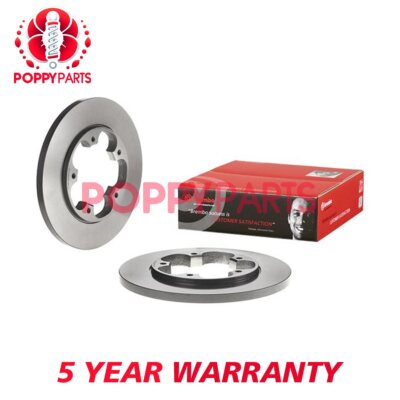 Fits Ford Transit 2011- 2.0 D 2.2 dCi TDCi Brake Discs Rear Poppy #1