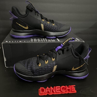 Nike LeBron Witness 5 Fierce Purple Metallic Gold LA Lakers