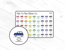 1049~ Car Repair Planner Stickers.